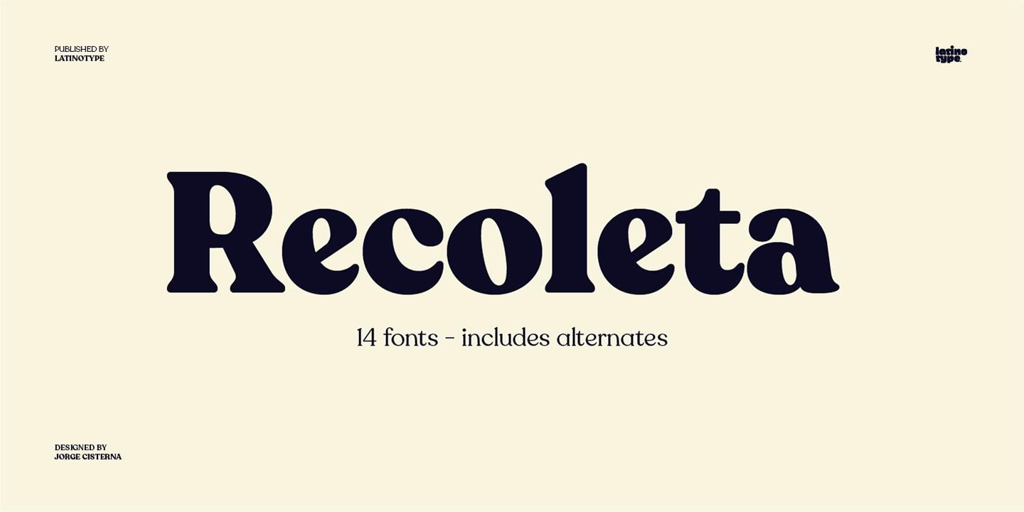 Пример шрифта Recoleta